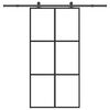 vidaXL &Sigma;&upsilon;&rho;ό&mu;&epsilon;&nu;&eta; &pi;ό&rho;&tau;&alpha; &mu;&epsilon; &sigma;&epsilon;&tau; &upsilon;&lambda;&iota;&kappa;&omicron;ύ 102x205 cm ESG &Gamma;&upsilon;&alpha;&lambda;ί&&Alpha;&lambda;&omicron;&upsilon;&mu;ί&nu;&iota;&omicron;