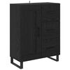 vidaXL Highboard &Mu;&alpha;ύ&rho;&eta; &Omicron;&xi;&upsilon;ά 69,5 x 34 x 180 &epsilon;&kappa;. &Epsilon;&pi;&epsilon;&xi;&epsilon;&rho;&gamma;&alpha;&sigma;&mu;έ&nu;&omicron; &xi;ύ&lambda;&omicron;