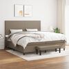 vidaXL &Kappa;&rho;&epsilon;&beta;ά&tau;&iota; Boxspring &mu;&epsilon; &Sigma;&tau;&rho;ώ&mu;&alpha; Taupe 200x200 &epsilon;&kappa;. &Upsilon;&phi;&alpha;&sigma;&mu;ά&tau;&iota;&nu;&omicron;
