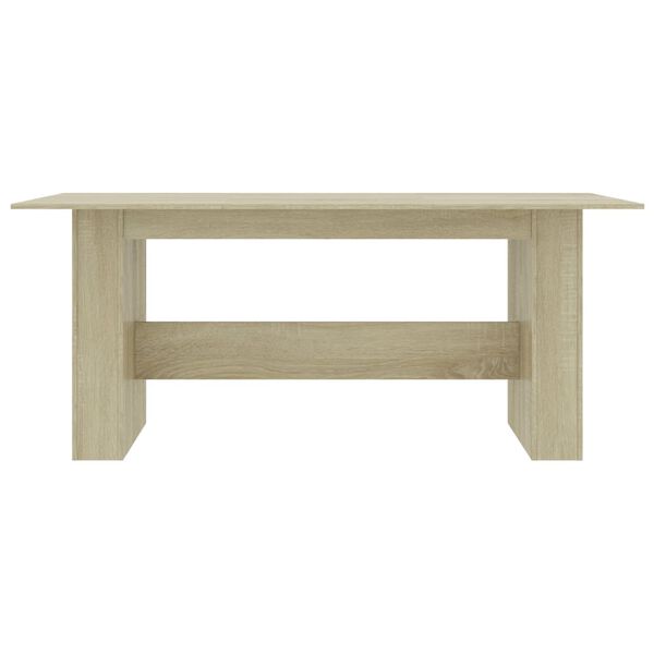 vidaXL Τραπεζαρία Sonoma Δρυς 180 x 90 x 76 εκ. από Επεξ. Ξύλο