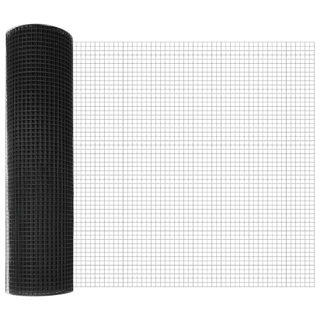 vidaXL Συγκολλητός Φράκτης με 13 Στυλίδια Γκρι 0.4x50 μ Χάλυβας
