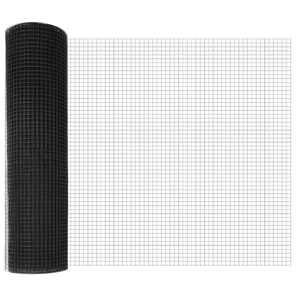 vidaXL Συγκολλητός Φράκτης με 13 Στυλίδια Γκρι 0.4x50 μ Χάλυβας
