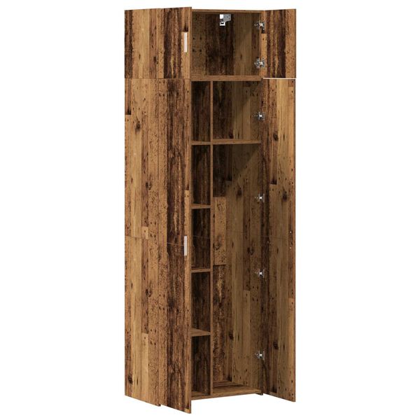 vidaXL Ντουλάπα Αποθήκευσης Παλιό Ξύλο 70x42.5x225 εκ. Επεξεργασμένο Ξύλο