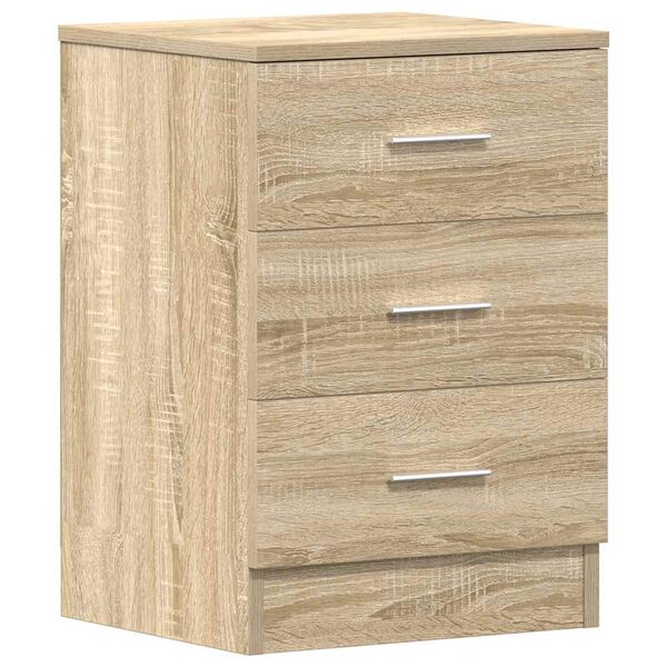 vidaXL Κομοδίνο Χρώμα Sonoma Δρυς 38 x 35 x 56 εκ. από Επεξ. Ξύλο