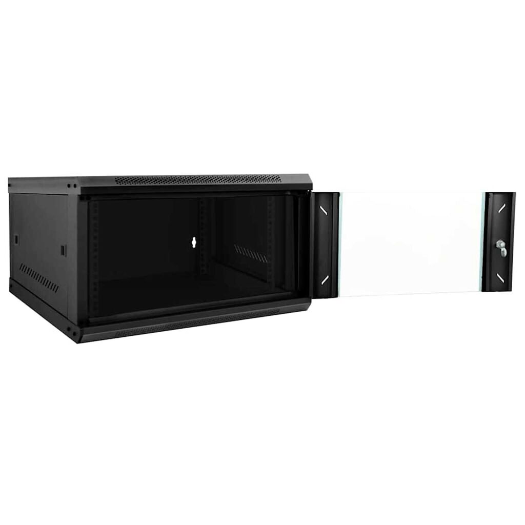 vidaXL Ντουλάπα δικτύου με αποθήκευση Μαύρο 53 x 60 x 30 εκ Ατσάλι