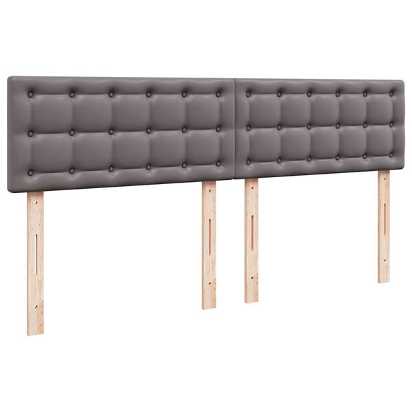 vidaXL Οθωμανικό κρεβάτι με στρώμα Γκρι 180x200cm Faux Leather