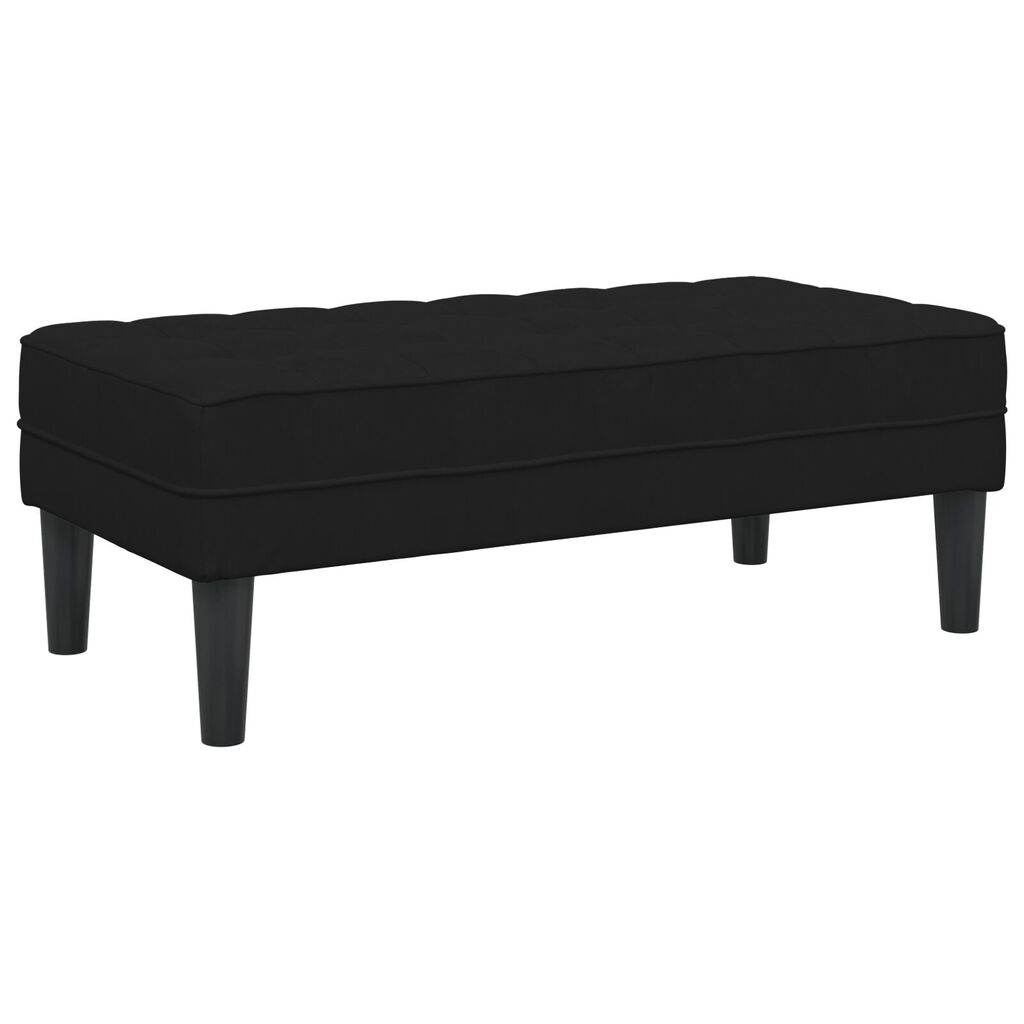 vidaXL Παγκάκι Μαύρο 113x57x39 εκ. Βελούδο