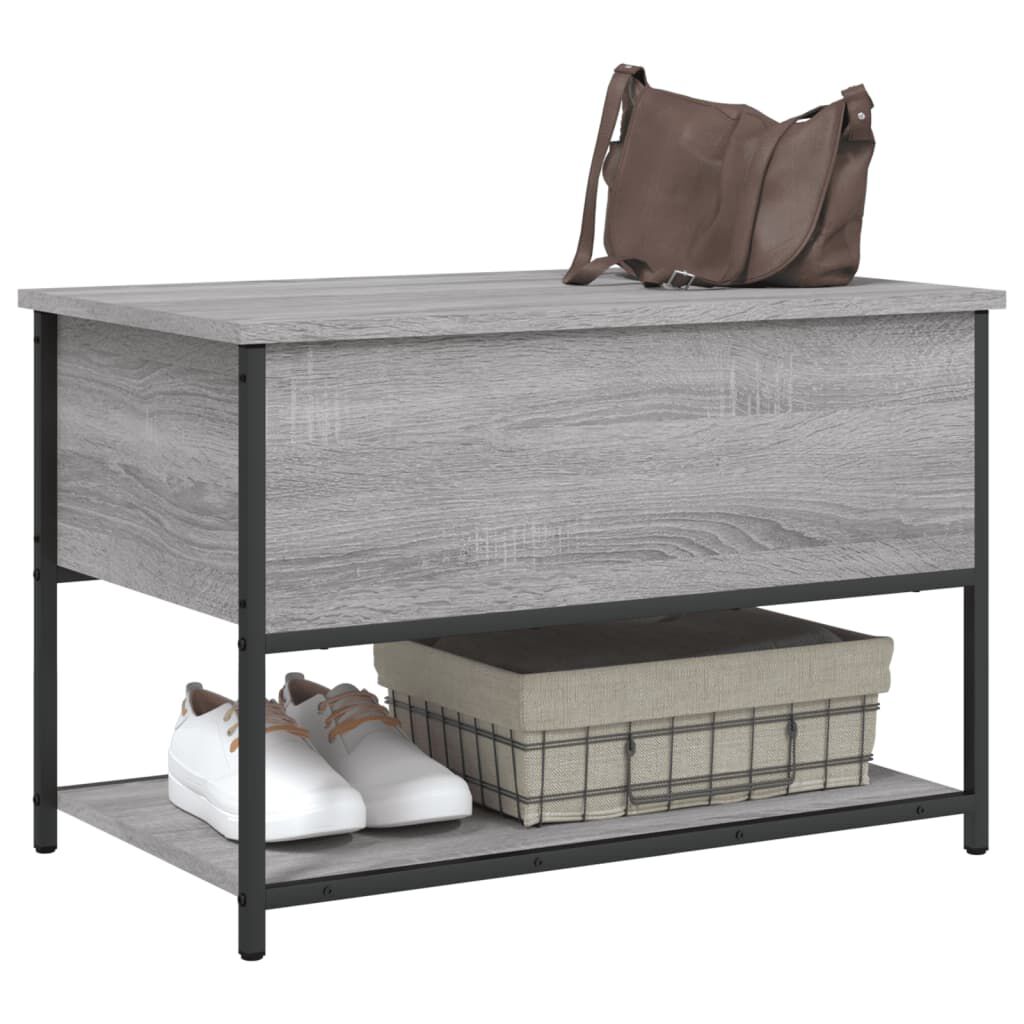 vidaXL Παγκάκι Αποθήκευσης Γκρι Sonoma 70x42,5x47εκ Επεξεργασμένο Ξύλο