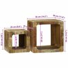 vidaXL Μονάδα Τηλεόρασης 2 pcs Καφέ Μασίφ ακατέργαστο ξύλο μάνγκο