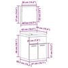 vidaXL Σετ Επίπλων Μπάνιου με πόρτα 3 pcs Παλιό Ξύλο 41 x 38.5 x 46 cm