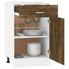 vidaXL Ντουλάπι με Συρτάρια "Lyon" Καπνιστή Δρυς 50x46x81,5 εκ. από Τεχνητό Ξύλο