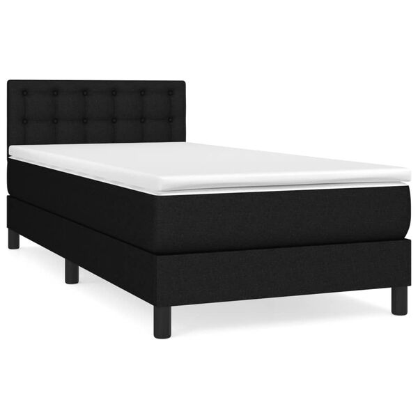 vidaXL &Kappa;&rho;&epsilon;&beta;ά&tau;&iota; Boxspring &mu;&epsilon; &Sigma;&tau;&rho;ώ&mu;&alpha; &Mu;&alpha;ύ&rho;&omicron; 90x200 &epsilon;&kappa;. &Upsilon;&phi;&alpha;&sigma;&mu;ά&tau;&iota;&nu;&omicron;