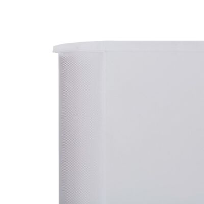 vidaXL Προστατευτικό Αέρα με 6 Πάνελ Λευκό 800 x 80 εκ. Υφασμάτινο