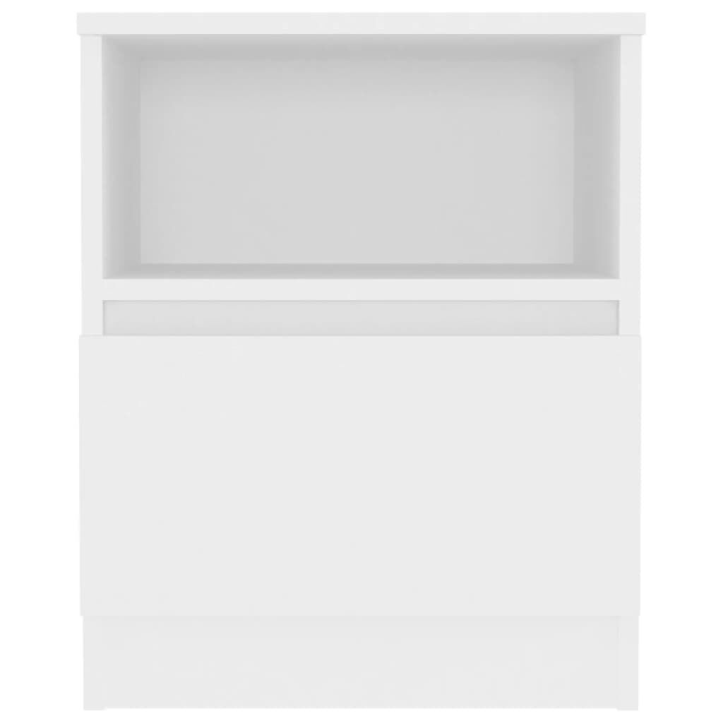 vidaXL Κομοδίνο Λευκό 40 x 40 x 50 εκ. από Επεξ. Ξύλο