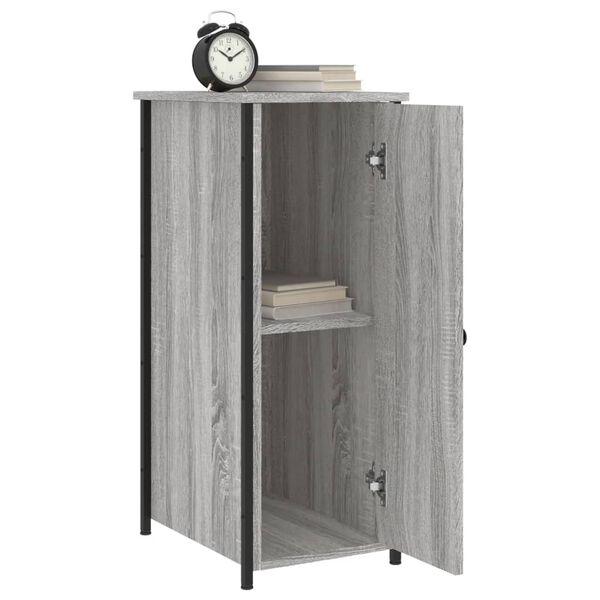 vidaXL Κομοδίνο Γκρι Sonoma 32 x 42 x 80 εκ. από Επεξεργασμένο Ξύλο