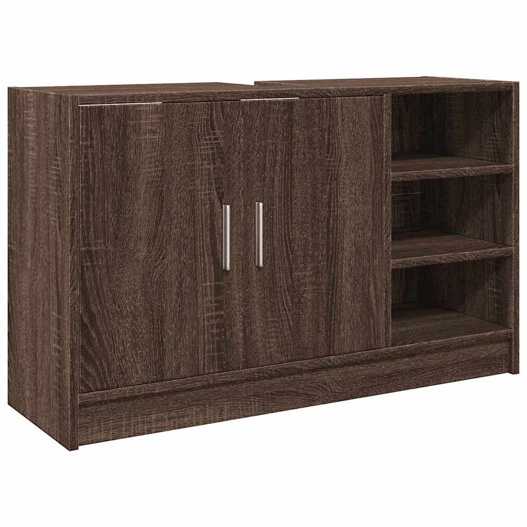 vidaXL Ντουλάπι Νιπτήρα Καφέ δρυς 90x29x55 εκ. Επεξεργασμένο Ξύλο