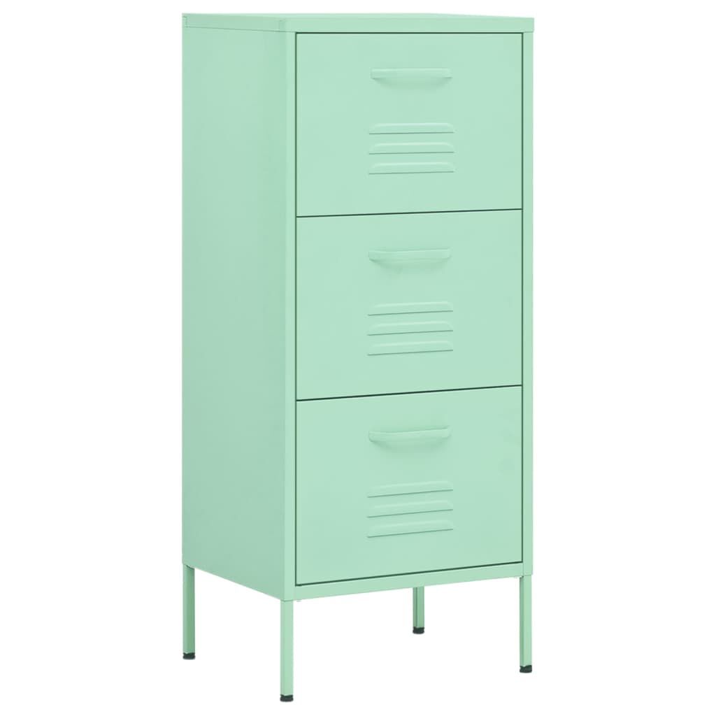 vidaXL Ντουλάπι Αποθήκευσης Xρώμα Mέντας 42,5x35x101,5 εκ. από Ατσάλι