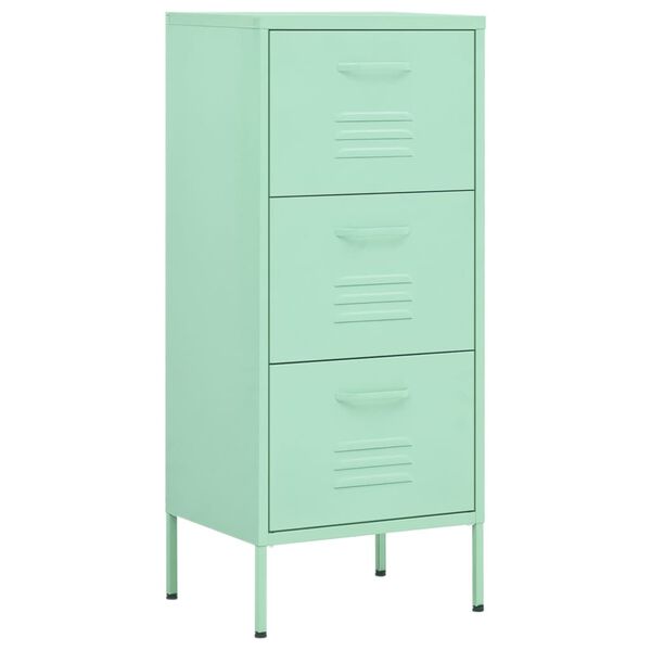 vidaXL Ντουλάπι Αποθήκευσης Xρώμα Mέντας 42,5x35x101,5 εκ. από Ατσάλι