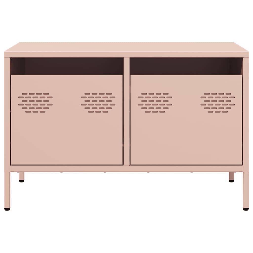 vidaXL Έπιπλο Τηλεόρασης Ροζ 68 x 39 x 43,5 εκ. Χάλυβας Ψυχρής Έλασης