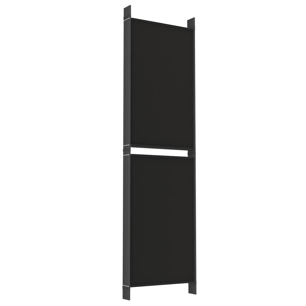 vidaXL Διαχωριστικό Δωματίου με 6 Πάνελ Μαύρο 300x180 εκ. από Ύφασμα