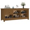 vidaXL Παπουτσοθήκη Μελί 110x38x45,5 εκ. από Μασίφ Ξύλο Πεύκου