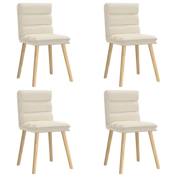 vidaXL Καρέκλες Τραπεζαρίας 4 Τεμ. Λινές