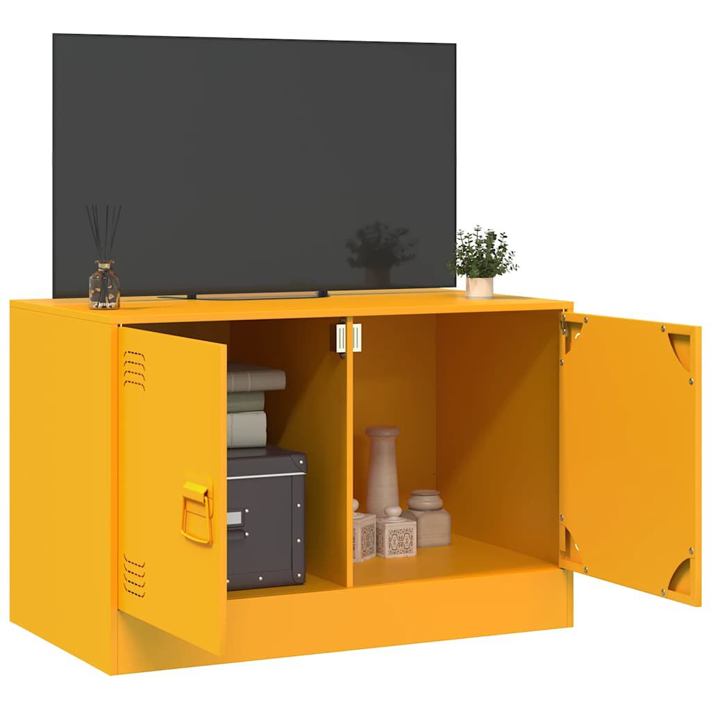 vidaXL Έπιπλο Τηλεόρασης Μουσταρδί Κίτρινο 67x39x44 εκ. από Ατσάλι
