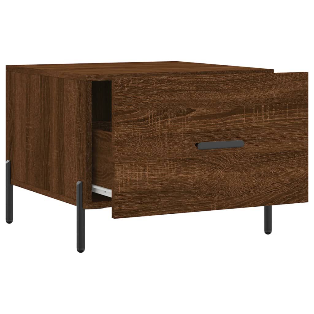 vidaXL Τραπεζάκι Σαλονιού Καφέ Δρυς 50x50x40 εκ. Επεξεργασμένο Ξύλο