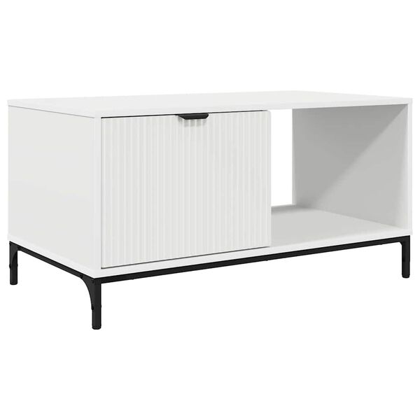 vidaXL Τραπεζάκι σαλονιού Λευκό 90 x 49 x 46 εκ. Επεξεργασμένο ξύλο