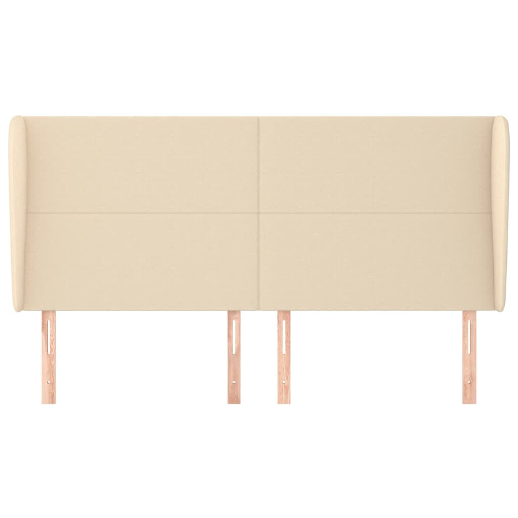 vidaXL Κεφαλάρι με Πτερύγια Κρεμ 163x23x118/128 εκ. Υφασμάτινο