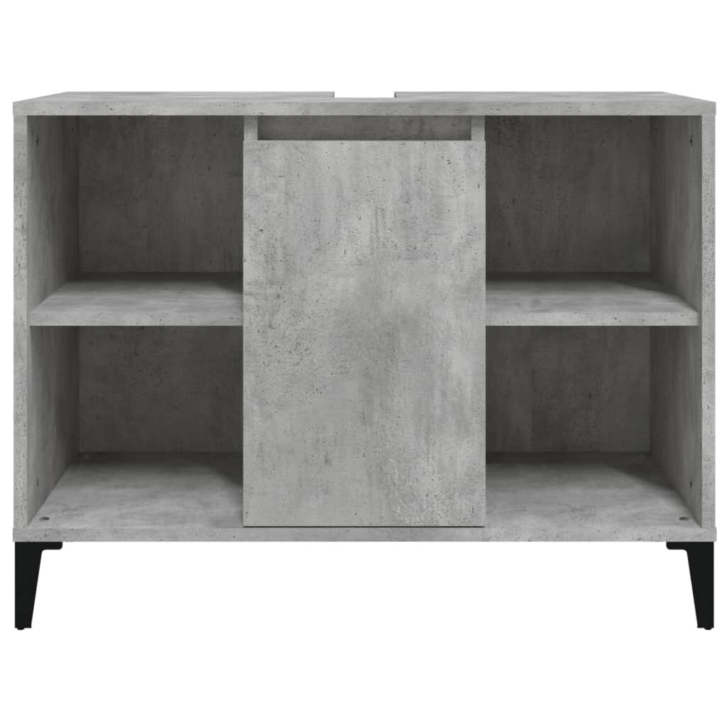 vidaXL Ντουλάπι Νιπτήρα Γκρι Σκυρ. 80 x 33 x 60 εκ. Επεξεργασμένο Ξύλο