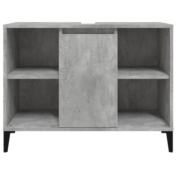 vidaXL Ντουλάπι Νιπτήρα Γκρι Σκυρ. 80 x 33 x 60 εκ. Επεξεργασμένο Ξύλο