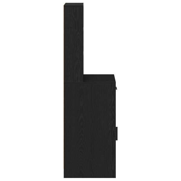 vidaXL Highboard Μαύρη δρυς 40 x 40.5 x 135 εκ. Επεξεργασμένο ξύλο