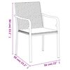 vidaXL Καρέκλες Κήπου 2 τεμ. Καφέ 56x59x84 εκ. Συνθ. Ρατάν & Μαξιλάρια