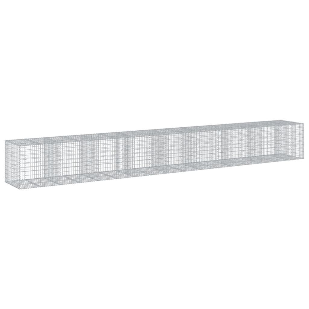 vidaXL Συρματοκιβώτιο με Κάλυμμα 850x100x100εκ από Γαλβανισμένο Χάλυβα