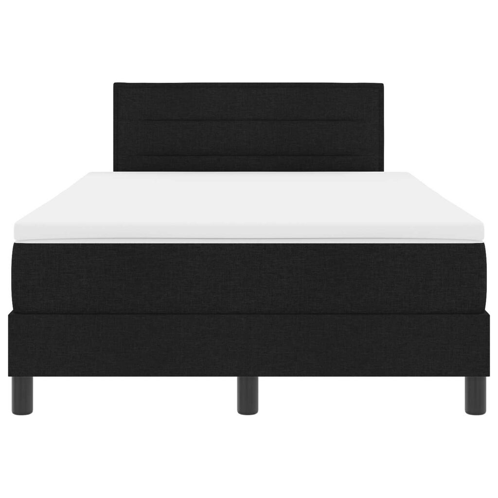 vidaXL Κρεβάτι με ελατήρια με στρώμα Μαύρο 120 x 190 cm ύφασμα