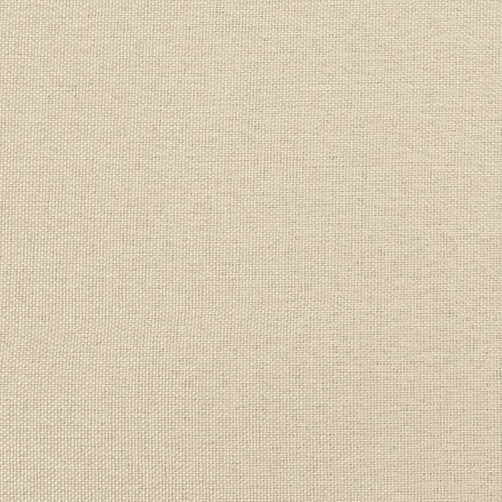 vidaXL Κρεβάτι Boxspring με Στρώμα Κρεμ 140x190 εκ. Υφασμάτινο