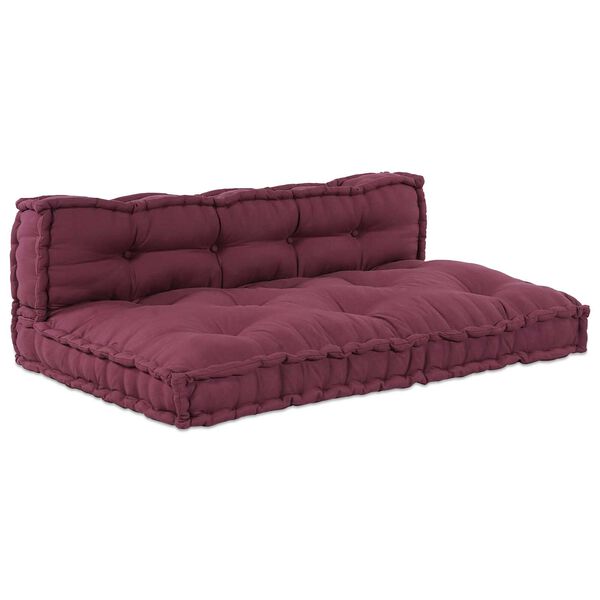 vidaXL Μαξιλάρι για καναπέ παλέτας 2 pcs Καφετί ύφασμα
