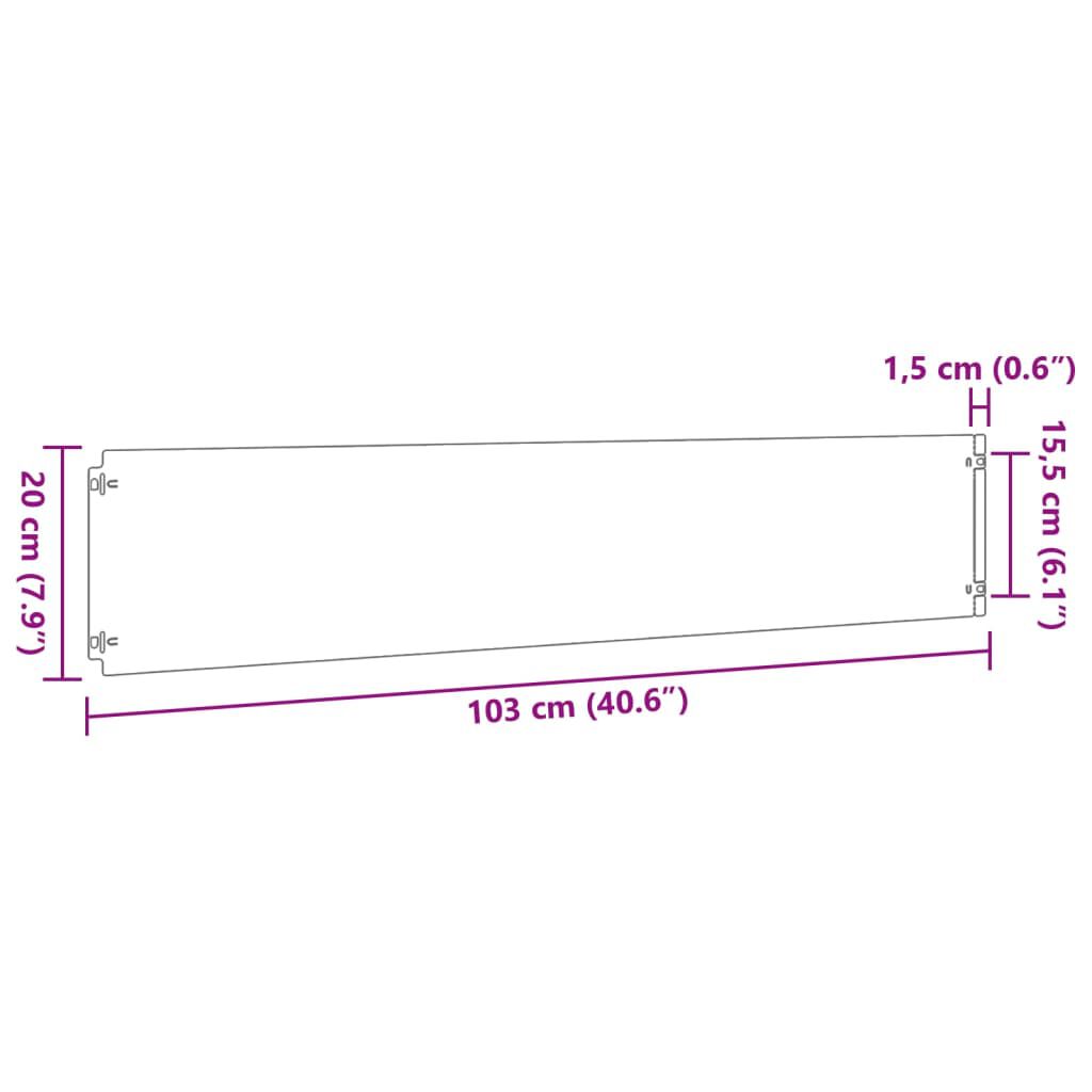 vidaXL Μπορντούρες Γκαζόν 10τεμ Ανθρακί 20x103εκ Ατσάλι Σκληρυθέν Αέρα