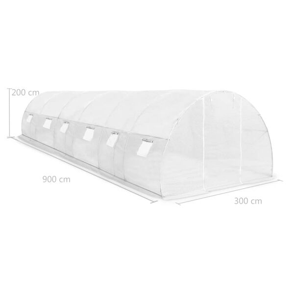 vidaXL Θερμοκήπιο 27 μ² 900 x 300 x 200 εκ.