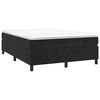 vidaXL Κρεβάτι Boxspring με Στρώμα Μαύρο 140x190 εκ. Βελούδινο