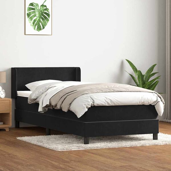 vidaXL &Kappa;&rho;&epsilon;&beta;ά&tau;&iota; Boxspring &mu;&epsilon; &Sigma;&tau;&rho;ώ&mu;&alpha; &Mu;&alpha;ύ&rho;&omicron; 80x220 &epsilon;&kappa;. &Beta;&epsilon;&lambda;&omicron;ύ&delta;&iota;&nu;&omicron;