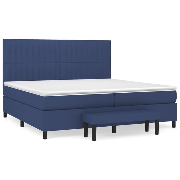 vidaXL &Kappa;&rho;&epsilon;&beta;ά&tau;&iota; Boxspring &mu;&epsilon; &Sigma;&tau;&rho;ώ&mu;&alpha; &Mu;&pi;&lambda;&epsilon; 200x200 &epsilon;&kappa;. &Upsilon;&phi;&alpha;&sigma;&mu;ά&tau;&iota;&nu;&omicron;