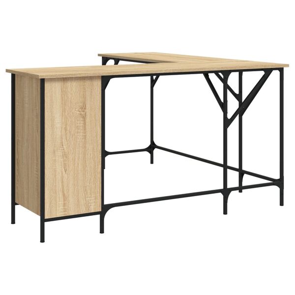 vidaXL Γραφείο Sonoma Δρυς 141 x 141 x 75 εκ. από Επεξεργασμένο Ξύλο