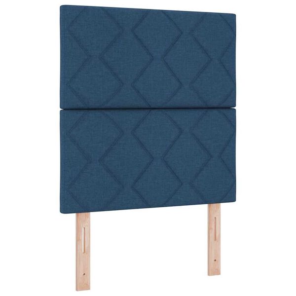 vidaXL Υφασμάτινο Κεφαλάρι Geometric με κεφαλάρι Μπλε 80 cm ύφασμα