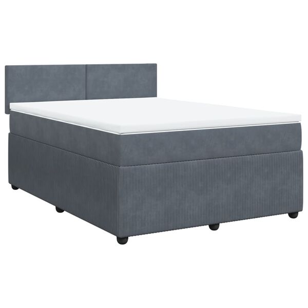 vidaXL &Kappa;&rho;&epsilon;&beta;ά&tau;&iota; Boxspring &mu;&epsilon; &Sigma;&tau;&rho;ώ&mu;&alpha; &Sigma;&kappa;&omicron;ύ&rho;&omicron; &Gamma;&kappa;&rho;&iota; 140x190 &epsilon;&kappa;. &Beta;&epsilon;&lambda;&omicron;ύ&delta;&iota;&nu;&omicron;