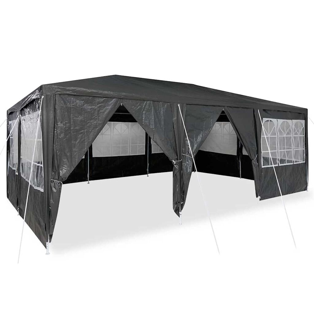 vidaXL Σκηνή Πάρτυ Ανθρακί, Λευκό 600 x 400 x 266 εκ
