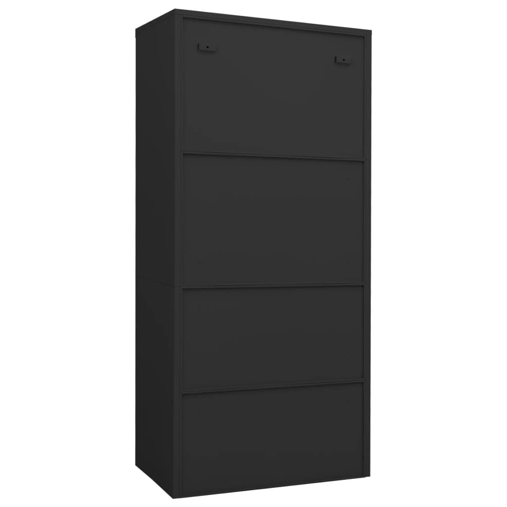 vidaXL Ντουλάπα Ανθρακί 80 x 50 x 180 εκ. Ατσάλινη