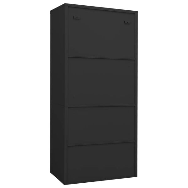 vidaXL Ντουλάπα Ανθρακί 80 x 50 x 180 εκ. Ατσάλινη