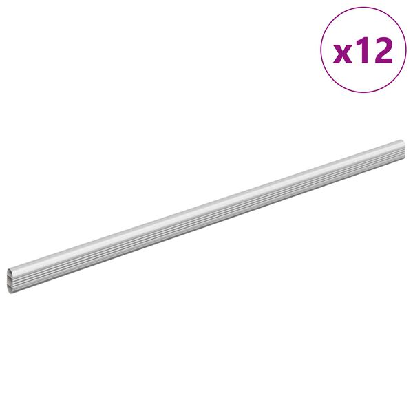 vidaXL &Rho;ά&beta;&delta;&omicron;&sigmaf; &Nu;&tau;&omicron;&upsilon;&lambda;ά&pi;&alpha;&sigmaf; 12 pcs &Alpha;&sigma;&eta;&mu;ί 764 x 15 x 29 mm